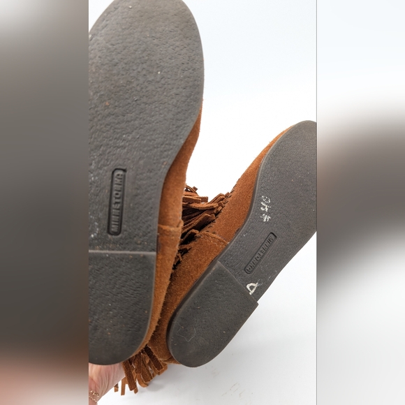 Minnetonka 3 Layer Fridge Brown Slouchy Moccasins Boots Size 8 - Picture 7 of 10